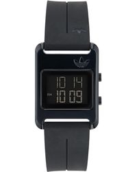 adidas - Resin Case Silicone Strap Digital Watch - Lyst