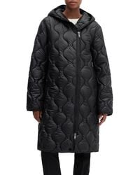 Mango - Oversize Hooded Water Repellent Quilted Coat - Lyst