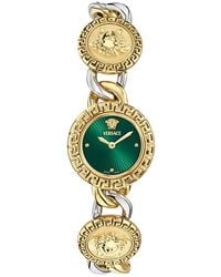Versace - La Greca Stud Icon Two-Tone Bracelet Watch, 28Mm - Lyst