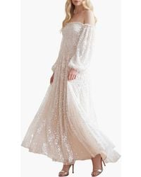Needle & Thread - Confetti Gloss Off-Shoulder Gown - Lyst