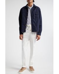 Brunello Cucinelli - Linen & Cotton Shirt Jacket - Lyst