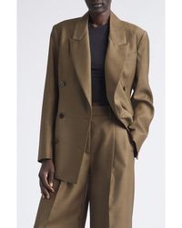 Heirlome - Estelle Double Breasted Wool & Silk Blazer - Lyst