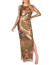 Ted Baker - Nic Metallic Floral Long Sleeve Maxi Dress - Lyst