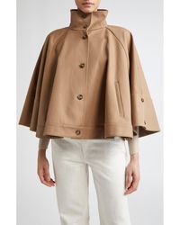Max Mara - Fulcro Water Repellent Cotton Gabardine Cape - Lyst