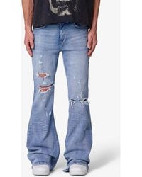 MNML - Distressed Super Flare Jeans - Lyst