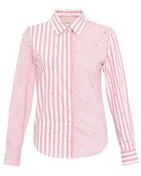 Theo the Label - Echo Mix Stripe Pearly Shirt - Lyst