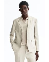 H&M - Slim Fit Linen Jacket - Lyst