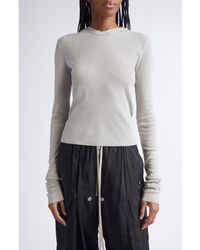 Rick Owens - Rib Crop Hoodie - Lyst