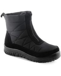 Flexus by Spring Step - Lake Effect Waterproof Faux Fur Lined Quilted Snow Bootie - Lyst