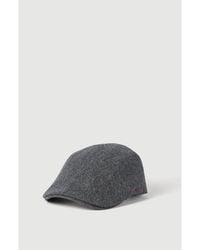 Brunello Cucinelli - Virgin Wool Flannel Flat Cap With Embroidered Logo - Lyst