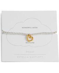 Estella Bartlett - Heart Beaded Stretch Bracelet - Lyst