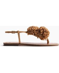 H&M - Appliquéd Strappy Sandals - Lyst