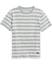 Brooks Brothers - Stripe Linen & Cotton T-shirt - Lyst
