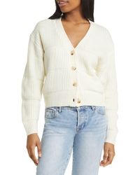 All In Favor - Mixed Stitch Cardigan In At Nordstrom, Size X-large - Lyst