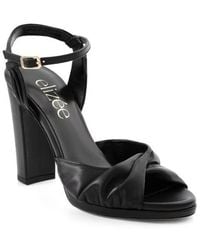 Elizee - Simone Sandal Leather Platform Heel - Lyst