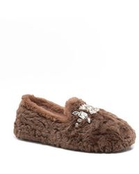Free People - Slumber Party Faux Fur Loafer Slipper - Lyst