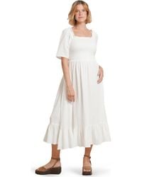 Nom Maternity - Raquel Maternity & Nursing Cotton Gauze Dress - Lyst