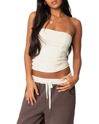Edikted - Fifi Ruched Strapless Tube Top - Lyst