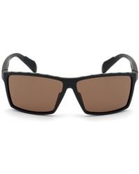 adidas - 63Mm Rectangular Sunglasses - Lyst