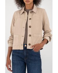 Kut From The Kloth - Matilda Crop Faux Suede Trucker Jacket - Lyst
