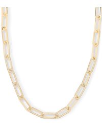 Melinda Maria - Carrie Pavé Chain Link Necklace - Lyst