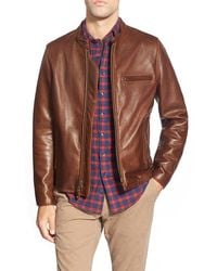 Schott Nyc - Café Racer Oil Tanned Leather Moto Jacket - Lyst