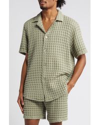 Oas - Waffle Knit Camp Shirt - Lyst