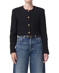 Citizens of Humanity - Pia Crop Tweed Jacket - Lyst