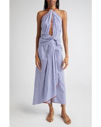 Johanna Ortiz - Centro Del Cielo Stripe Halter Dress - Lyst