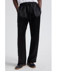 Song For The Mute - Falling Flowers Satin Track Pants - Lyst