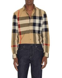 Burberry - Summerton Heritage Check Cotton Button-Up Shirt - Lyst