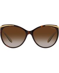 Ralph - 59Mm Gradient Cat Eye Sunglasses - Lyst