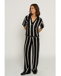 Central Park West - Novelty Stitch Polo Pullover Top - Lyst