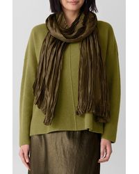 Eileen Fisher - Whisper Pleated Silk Scarf - Lyst