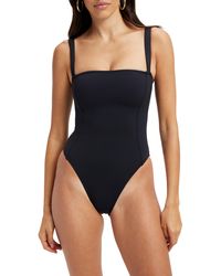 GOOD AMERICAN - Sculpt Lace-up Back One-piece Swimsuit - Lyst