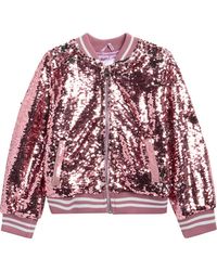 Becca - Kids' Sequin Embellished Bomber Jacket - Lyst