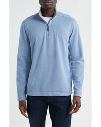 Johnston & Murphy - Icon Reversible Cotton Blend Quarter Zip Pullover - Lyst