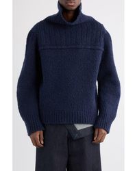 Dries Van Noten - Major Funnel Neck Wool Sweater - Lyst