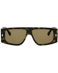 Fendi - Ff Squared 56Mm Rectangular Sunglasses - Lyst