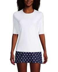 Lands' End - Elbow Sleeve Relaxed Upf 50 Rash Guard - Lyst