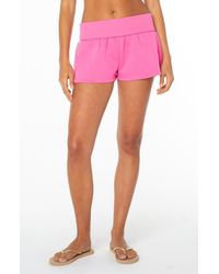 Roxy - Sunday Foldover Waist Shorts - Lyst