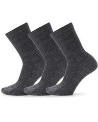Smartwool - Everyday 3-Pack Wool Blend Cable Crew Socks - Lyst