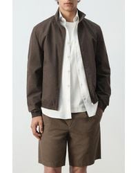 Mango - Straight Cotton Blend Jacket - Lyst
