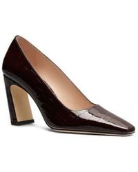 Stuart Weitzman - Stassi Croc Embossed Leather Pump - Lyst