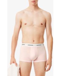 Lacoste - Core Essentials Assorted 3-Pack Stretch Cotton Boxer Briefs - Lyst