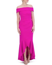 Eliza J - Off The Shoulder High-low Gown - Lyst