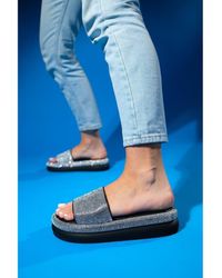 Prologue Shoes - Oeste Rhinestone Platform Sandal - Lyst