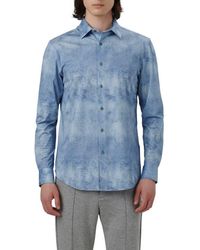 Bugatchi - James Ooohcotton Airbrush Print Button-Up Shirt - Lyst