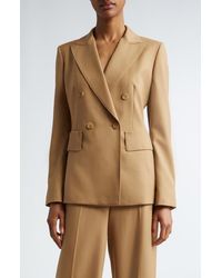 Max Mara - Osanna Double Breasted Twill Blazer - Lyst