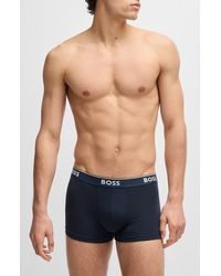 BOSS - Assorted 3-Pack Power Stretch Cotton Trunks - Lyst